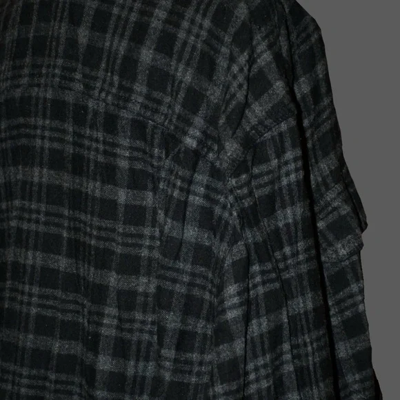 George Black Plaid Casual Button Down Shirt - Picture 3 of 4